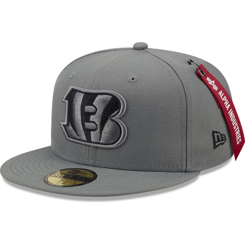 New Era Alpha Industries X Cincinnati Bengals Gray 2022 59FIFTY Fitted Hat