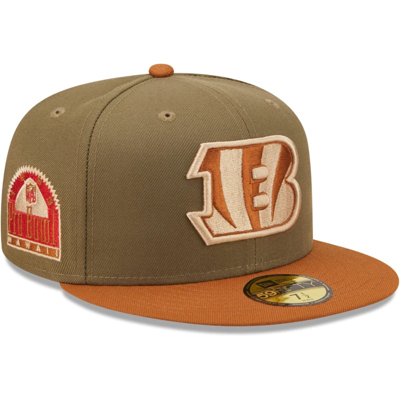 New Era Cincinnati Bengals 1993 Pro Bowl Olive/Brown Toasted Peanut 59FIFTY Fitted Hat