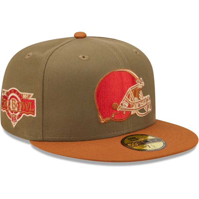 New Era Cleveland Browns 1991 Pro Bowl Olive/Brown Toasted Peanut 59FIFTY Fitted Hat