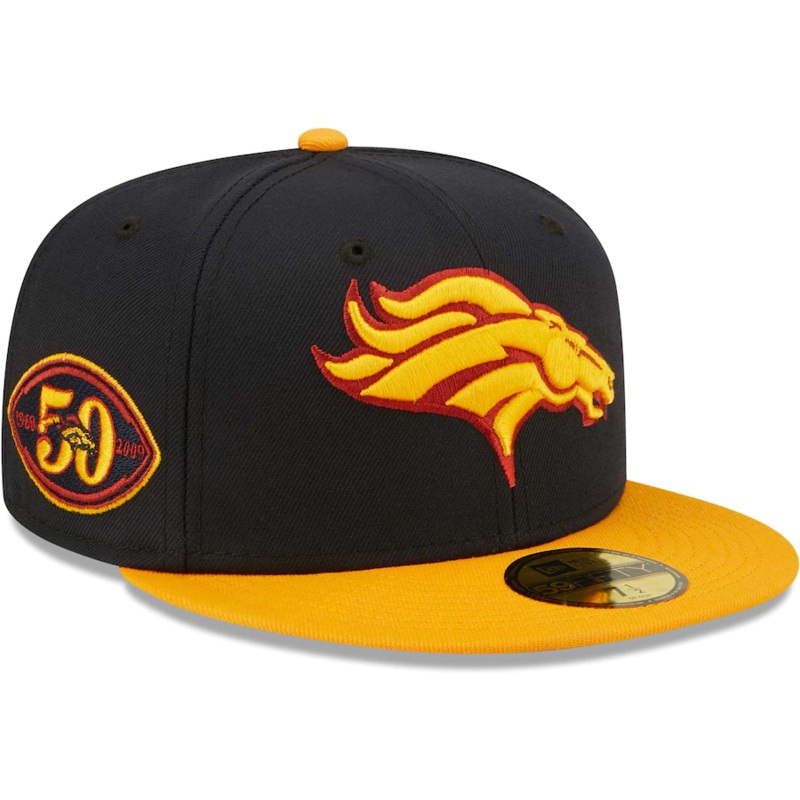 New Era Denver Broncos 50th Anniversary Navy/Gold 59FIFTY Fitted Hat