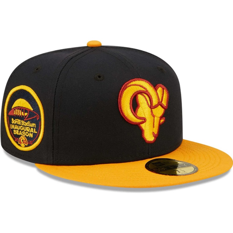 New Era Los Angeles Rams SoFi Stadium Inaugural Season Navy/Gold 59FIFTY Fitted Hat