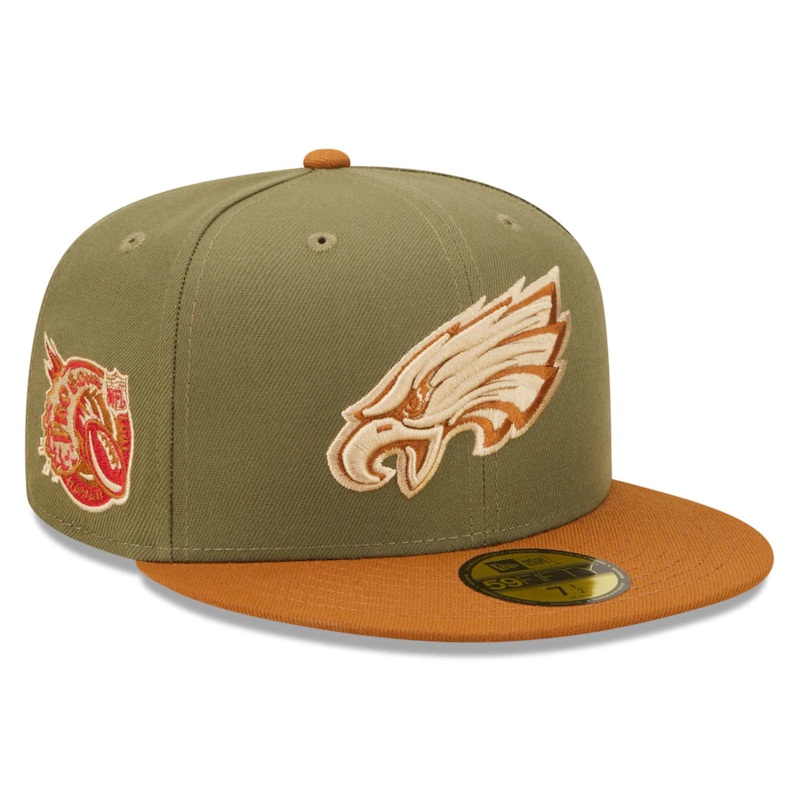 New Era Philadelphia Eagles Pro Bowl Olive/Brown Toasted Peanut 59FIFTY Fitted Hat