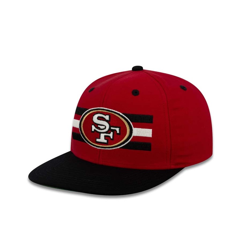 San Francisco 49ers Reebok Snapback Cap Hat Red Crown Black Visor 3 Line Team Color Logo