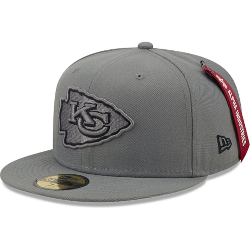 New Era Alpha Industries X Kansas City Chiefs Gray 2022 59FIFTY Fitted Hat