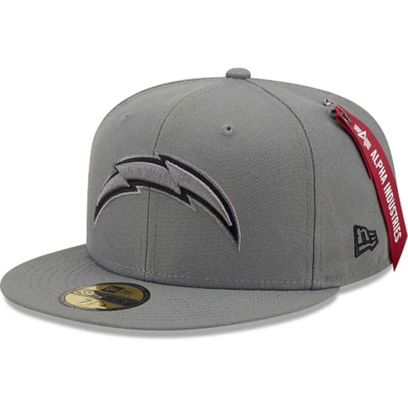 New Era Alpha Industries X Los Angeles Chargers Gray 2022 59FIFTY Fitted Hat