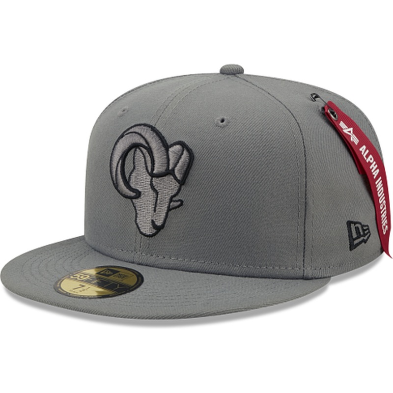 New Era Alpha Industries X Los Angeles Rams Gray 2022 59FIFTY Fitted Hat