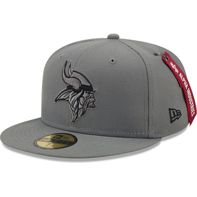New Era Alpha Industries X Minnesota Vikings Gray 2022 59FIFTY Fitted Hat