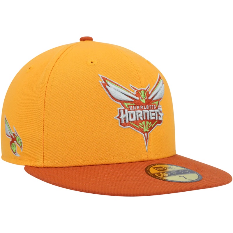 New Era Charlotte Hornets Gold/Rust 2022 59FIFTY Fitted Hat