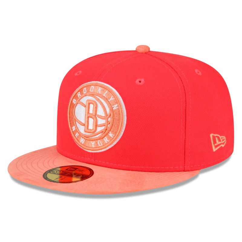 New Era Brooklyn Nets Red/Peach Tonal 2022 59FIFTY Fitted Hat