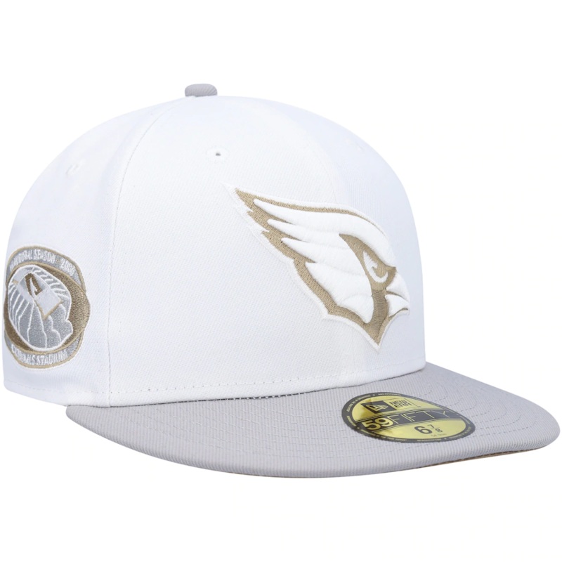 New Era White/Gray Arizona Cardinals Inaugural Season Gold Undervisor 59FIFTY Fitted Hat