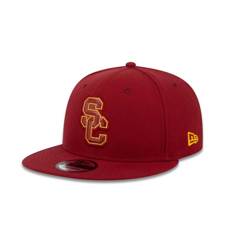USC Trojans New Era NCAA 9FIFTY 950 Snapback Cap Hat Maroon Crown/Visor Team Color “SC” Logo