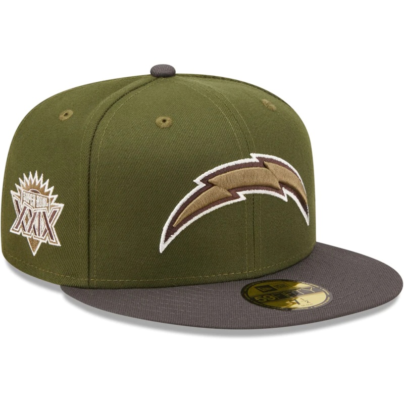 New Era Los Angeles Chargers Olive/Graphite Super Bowl XXIX 59FIFTY Fitted Hat