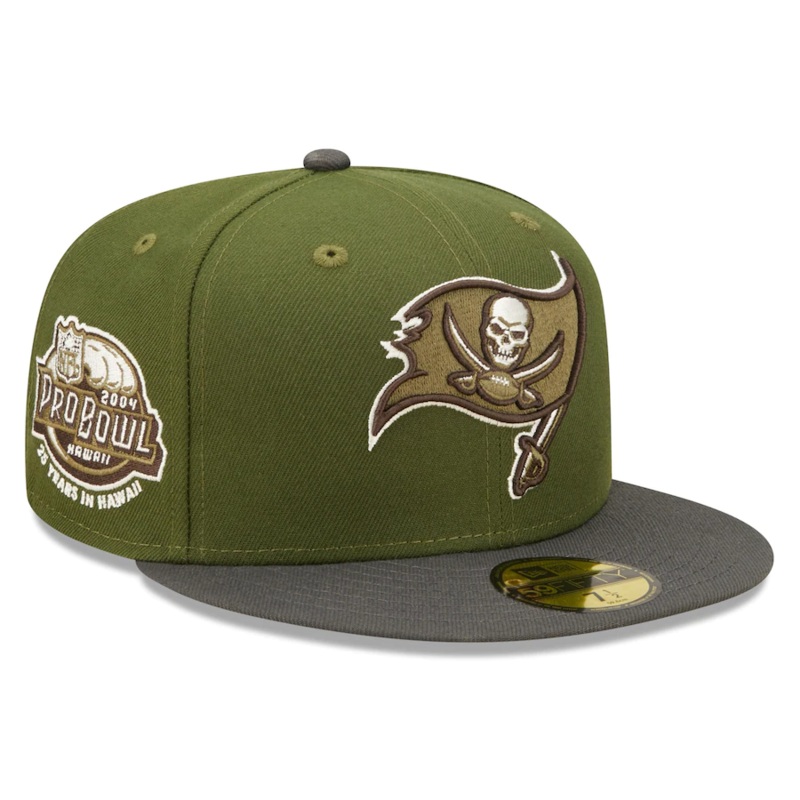 New Era Tampa Bay Buccaneers Olive/Graphite 2004 Pro Bowl 59FIFTY Fitted Hat