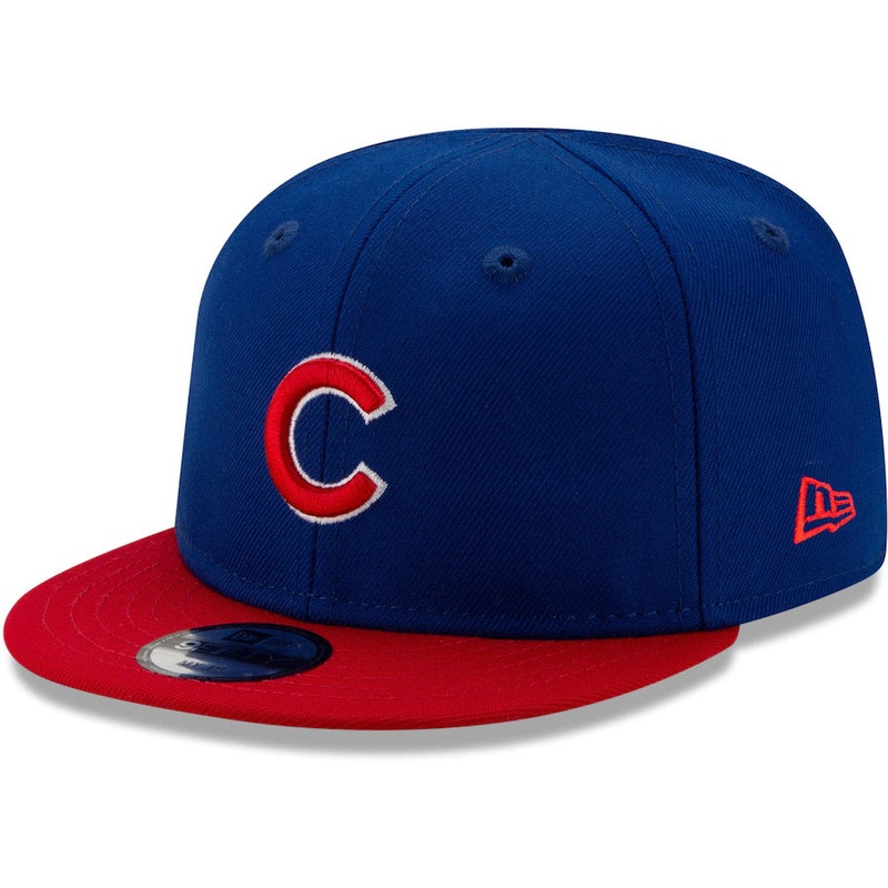 (Infant) Chicago Cubs New Era MLB 9FIFTY 950 Adjustable Cap Hat Royal Blue Crown Red Visor Red/White Logo Two-Tone (My 1st First)