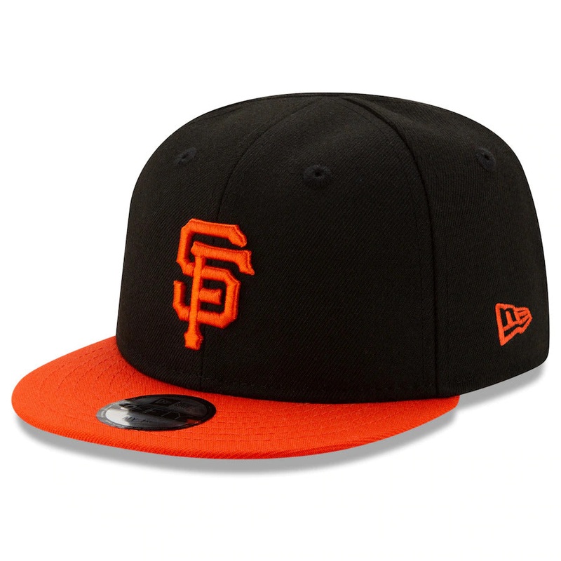 (Infant) San Francisco Giants New Era MLB 9FIFTY 950 Adjustable Cap Hat Black Crown Orange Visor Orange Logo (My 1st First)
