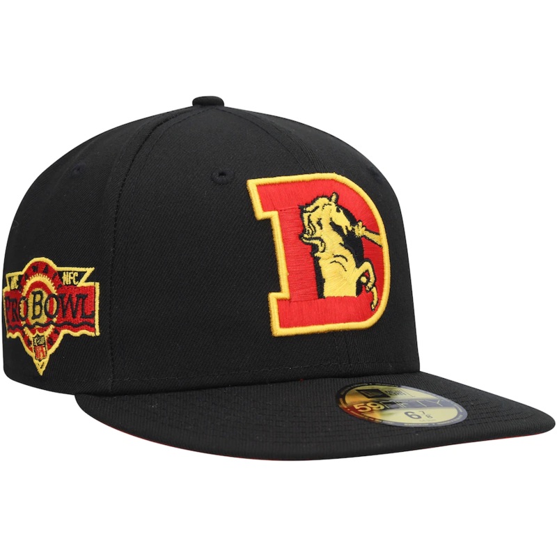 New Era Denver Broncos Black 1991 Pro Bowl Cobra Kai 2022 59FIFTY Fitted Hat