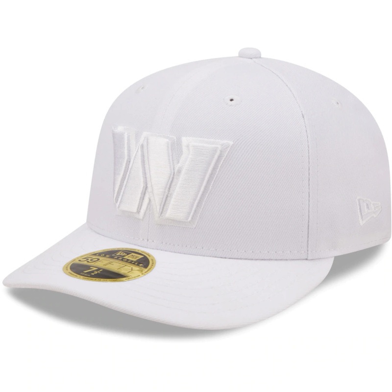 New Era Washington Commanders White on White Low Profile 59FIFTY Fitted Hat