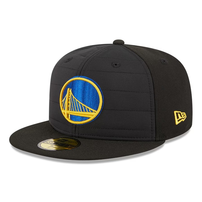 New Era Golden State Warriors Black Quilt 2023 59FIFTY Fitted Hat
