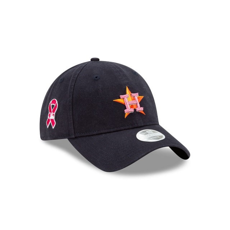 (Wome)] Houston Astros New Era MLB 9TWENTY 920 Adjustable Cap Hat Navy Crown/Visor Pink Logo (2020 Mother’s Day)
