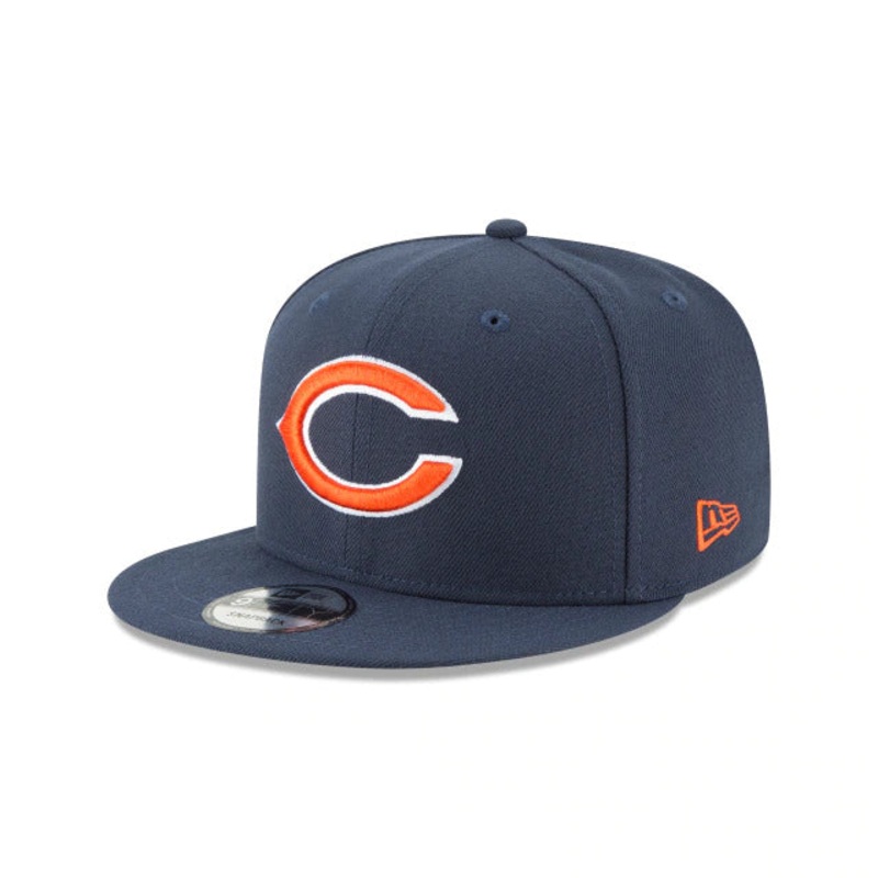 Chicago Bears New Era NFL 9FIFTY 950 Snapback Cap Hat Navy Crown/Visor Orange/White Logo