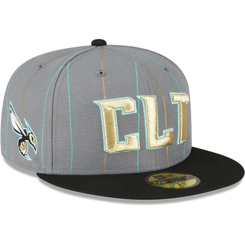 New Era Charlotte Hornets 2022-23 City Edition Gray 59FIFTY Fitted Hat