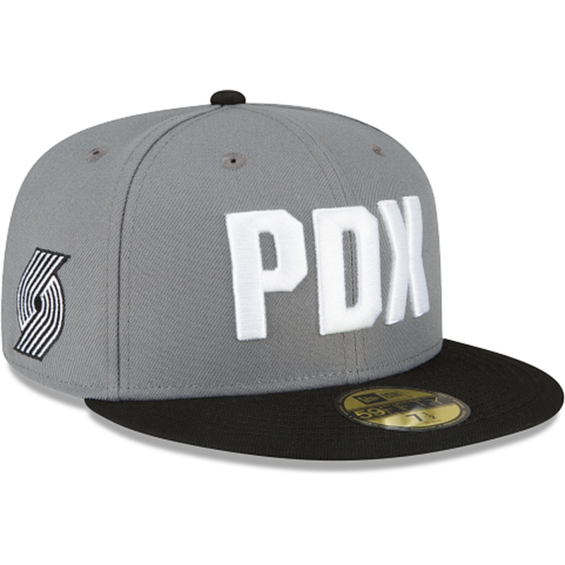 New Era Portland Trail Blazers 2022-23 City Edition Gray 59FIFTY Fitted Hat