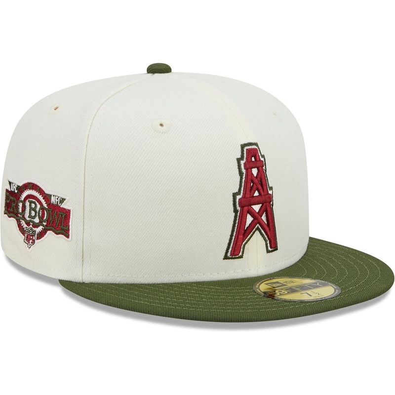 Lids HD x New Era Houston Oilers NFL Olive Branch 2022 59FIFTY Fitted Cap