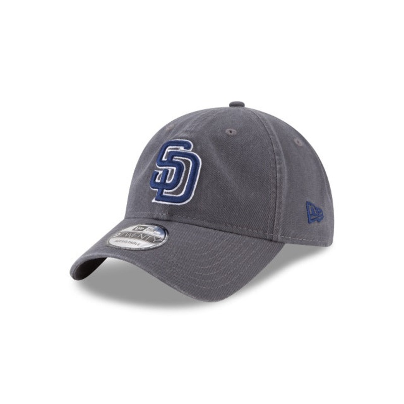 San Diego Padres New Era MLB 9TWENTY 920 Adjustable Cap Hat Dark Gray Crown/Visor Navy/White Logo