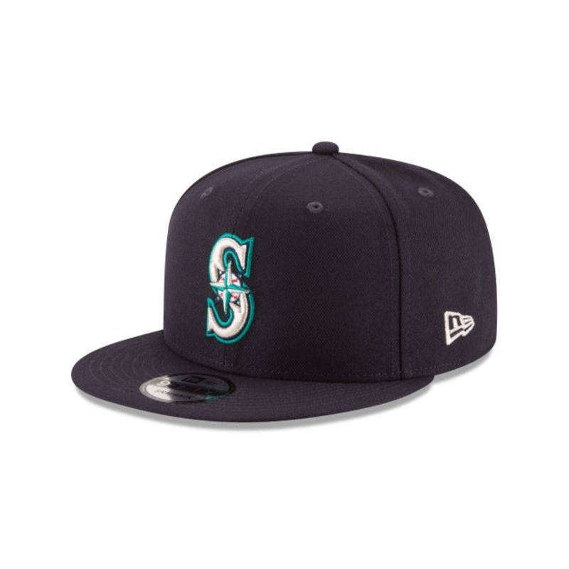 Seattle Mariners New Era MLB 9FIFTY 950 Snapback Cap Hat Navy Blue Crown/Visor Team Color Logo
