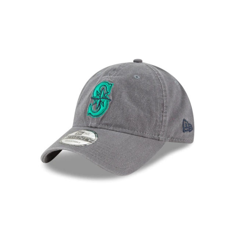 Seattle Mariners New Era MLB 9TWENTY 920 Adjustable Cap Hat Dark Gray Crown/Visor Team Color Logo
