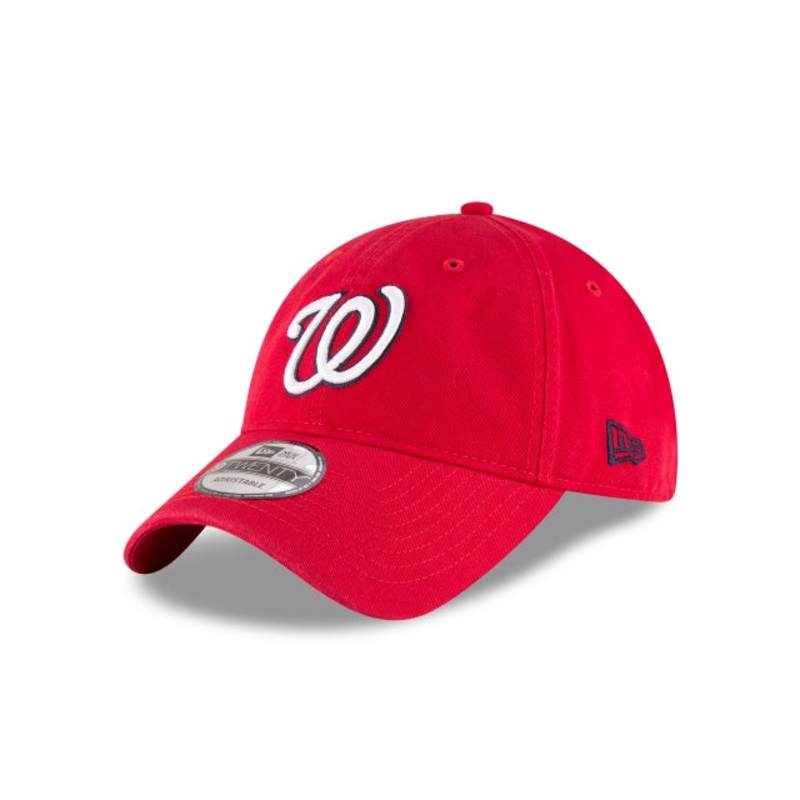 Washington Nationals New Era MLB 9TWENTY 920 Adjustable Cap Hat Red Crown/Visor White/black Logo