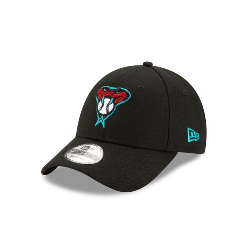 Arizona Diamondbacks New Era MLB 9FORTY 940 Adjustable Cap Hat Black Crown/Visor Team Color Retro Snake Logo