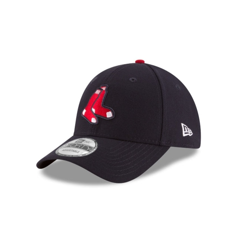 Boston Red Sox New Era MLB 9FORTY 940 Adjustable Cap Hat Navy Crown/Visor Team Color Logo