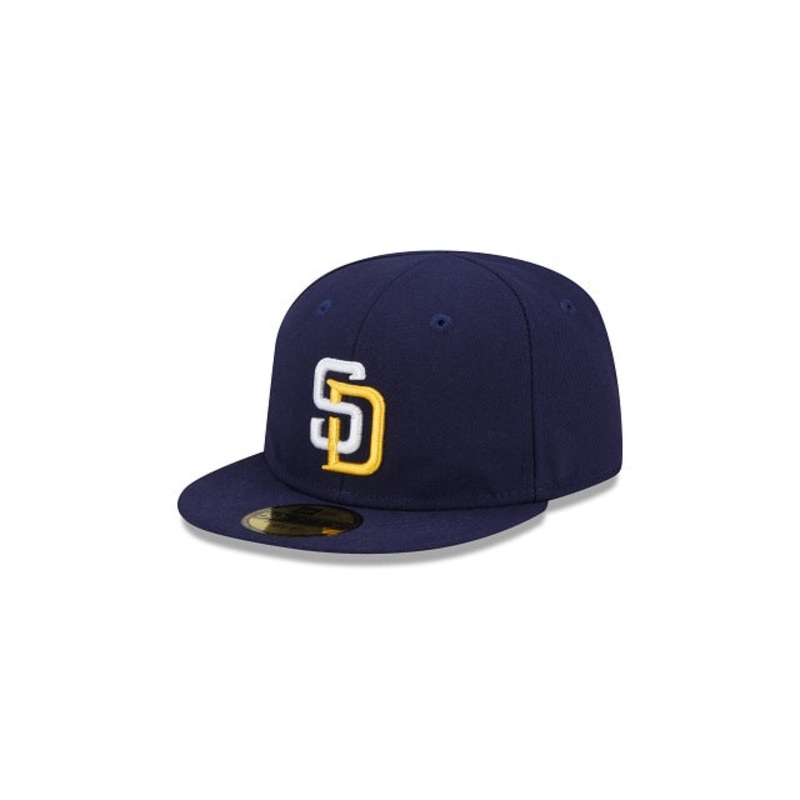 (Infant) San Diego Padres New Era MLB 59FIFTY 5950 Fitted Cap Hat Navy Crown/Visor White/Yellow Logo (My 1st First)