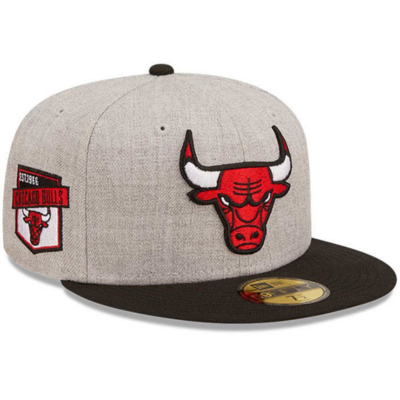 New Era Chicago Bulls Heather Grey 59FIFTY Fitted Hat