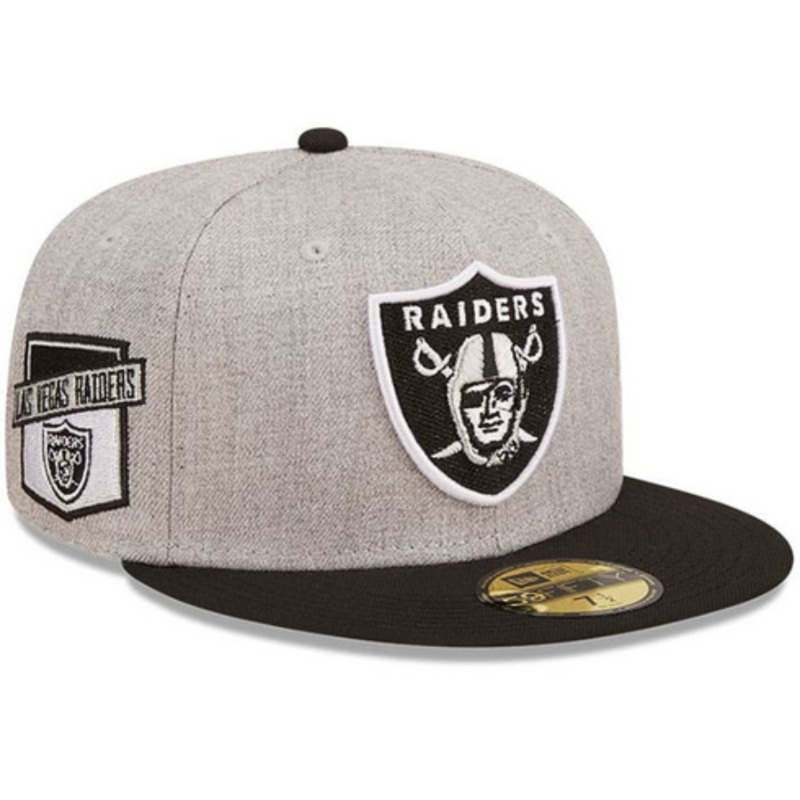 New Era Las Vegas Raiders Heather Grey 59FIFTY Fitted Hat