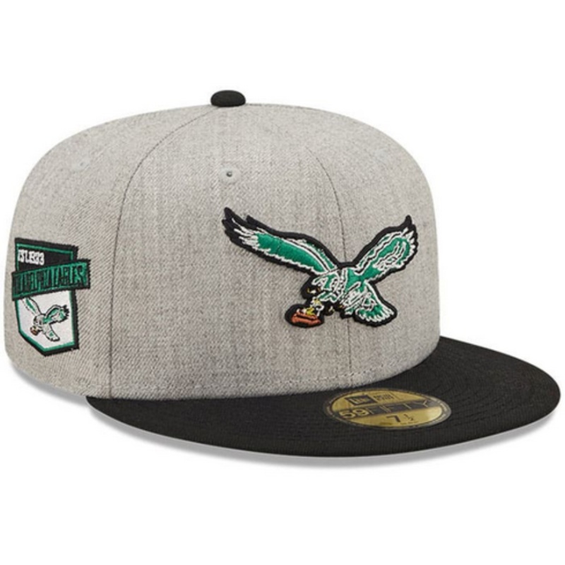 New Era Philadelphia Eagles Heather Grey 59FIFTY Fitted Hat