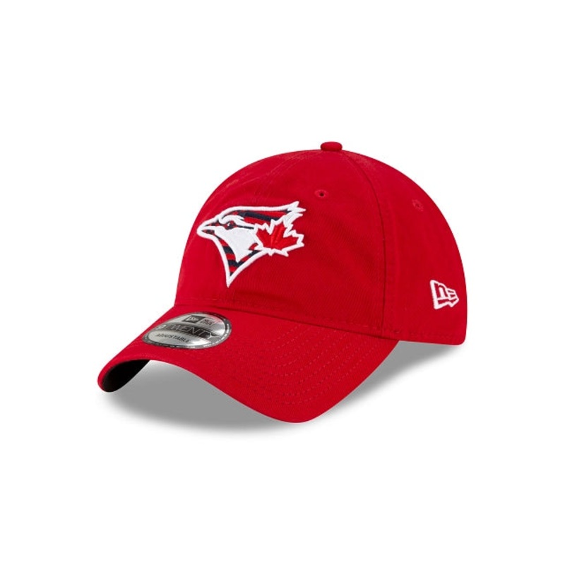 Toronto Blue Jays New Era MLB 9TWENTY 920 Adjustable Cap Hat Red Crown/Visor Team Color Logo