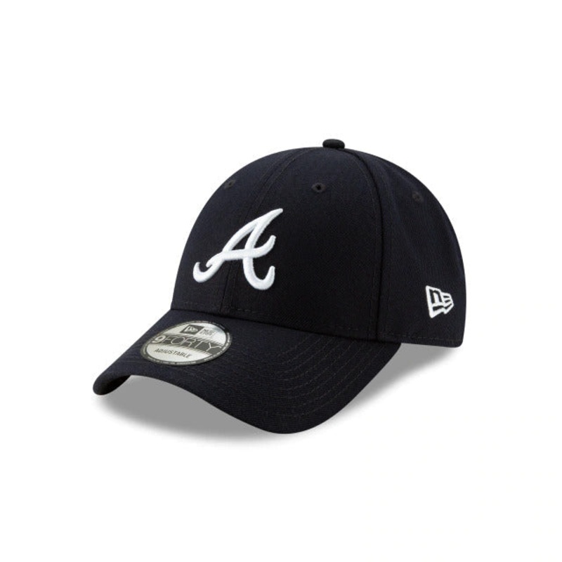 Atlanta Braves New Era MLB 9FORTY 940 Adjustable Cap Hat Navy Crown/Visor White Logo