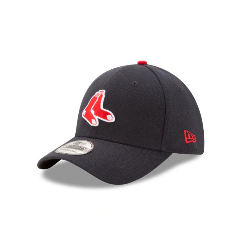 Boston Red Sox New Era MLB 39THIRTY 3930 Flexfit Cap Hat Navy Crown/Visor Red/White Socks Logo