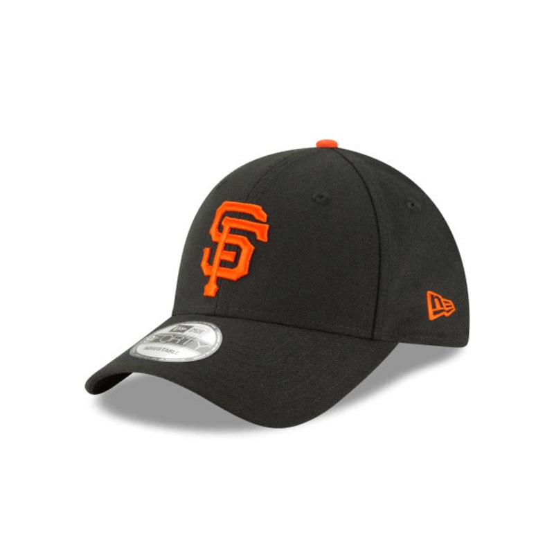 San Francisco Giants New Era 9FORTY 940 Adjustable Cap Hat Black Crown/Visor Orange Logo