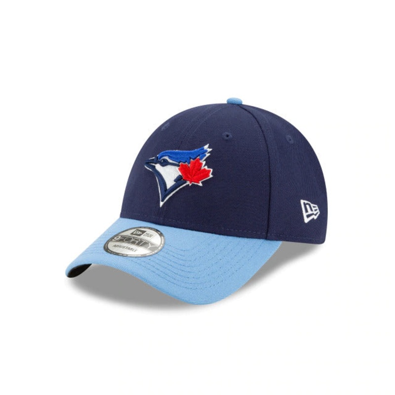 Toronto Blue Jays New Era MLB 9FORTY 940 Adjustable Cap Hat Navy Crown Sky Blue Visor Team Color Logo