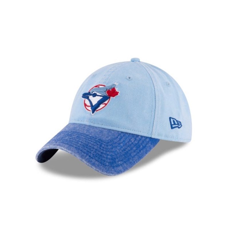 Toronto Blue Jays New Era MLB 9TWENTY 920 Adjustable Cap Hat Sky Blue Crown Royal Blue Visor Team Color Retro Logo with Side Patch