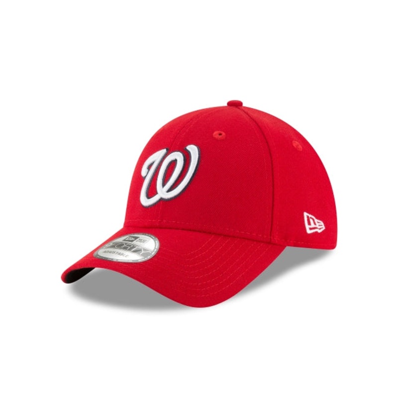Washington Nationals New Era MLB 9FORTY 940 Adjustable Cap Hat Red Crown/Visor White/Black Logo