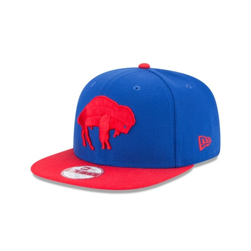 Buffalo Bills New Era 9FIFTY 950 Original Fit Snapback Cap Hat Royal Blue Crown Red Visor Red/Royal Blue Logo
