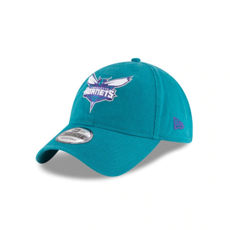 Charlotte Hornets New Era NBA 9TWENTY 920 Adjustable Cap Hat Teal Crown/Visor Team Color Logo