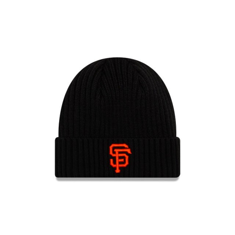 San Francisco Giants New Era MLB Cuffed Knit Beanie Black Team Color Logo