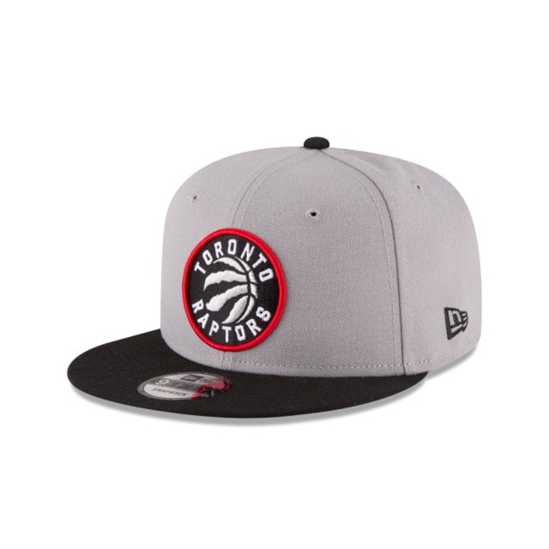 Toronto Raptors New Era NBA 9FIFTY 950 Snapback Cap Hat Gray Crown Black Visor Team Color Logo