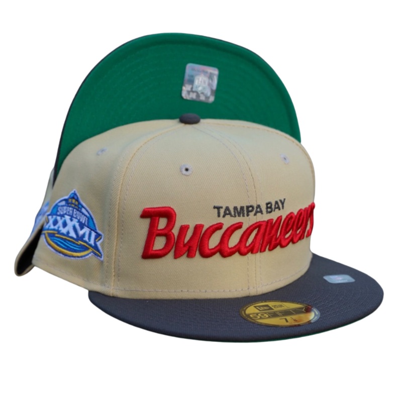 New Era Tampa Bay Buccaneers Vegas Gold/ Pewter Super Bowl XXXVII 59FIFTY Fitted Hat