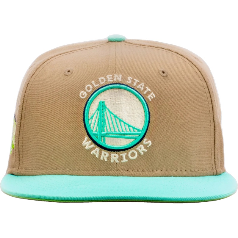 New Era x Shoe Palace Golden State Warriors ‘Winter Wonderland’ Beige/Mint 2023 59FIFTY Fitted Hat